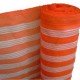 Tela Plástica para Proteção Laranja-Branco 1,20m de Altura Rolo com 50m
