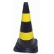 Cone de Sinalização PVC 50cm Amarelo/Preto