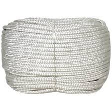 Corda Trançada de Polipropileno Branca 14mm por Metro Linear