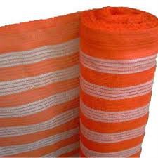 Tela Plástica para Proteção Laranja-Branco 1,20m de Altura Rolo com 50m