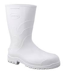 Bota de Borracha Cano Curto Branca N.44