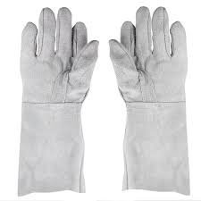 Luva de Raspa de Couro Cano Longo