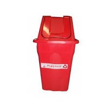 Lixeira Japi Basculante Coleta Seletiva 60L Vermelha Plásticos