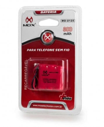 Bateria Telefone Sem Fio 300 MAH 3AAA 3,6V MO-U125