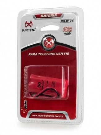 Bateria Telefone Sem Fio 600 MAH 2AAA 2,4V MO-U120