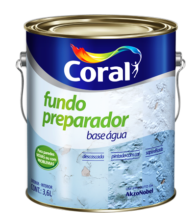 Fundo Preparador Base Água 3,6L Coral