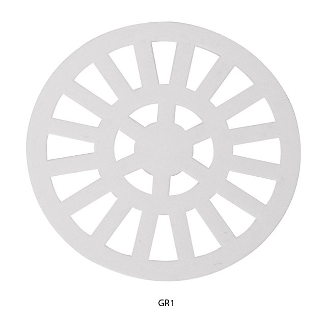 Grelha Plástica Redonda Branca 15cm Astra