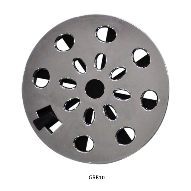 Grelha Plástica Rotativa Redonda Cromada 15cm Astra