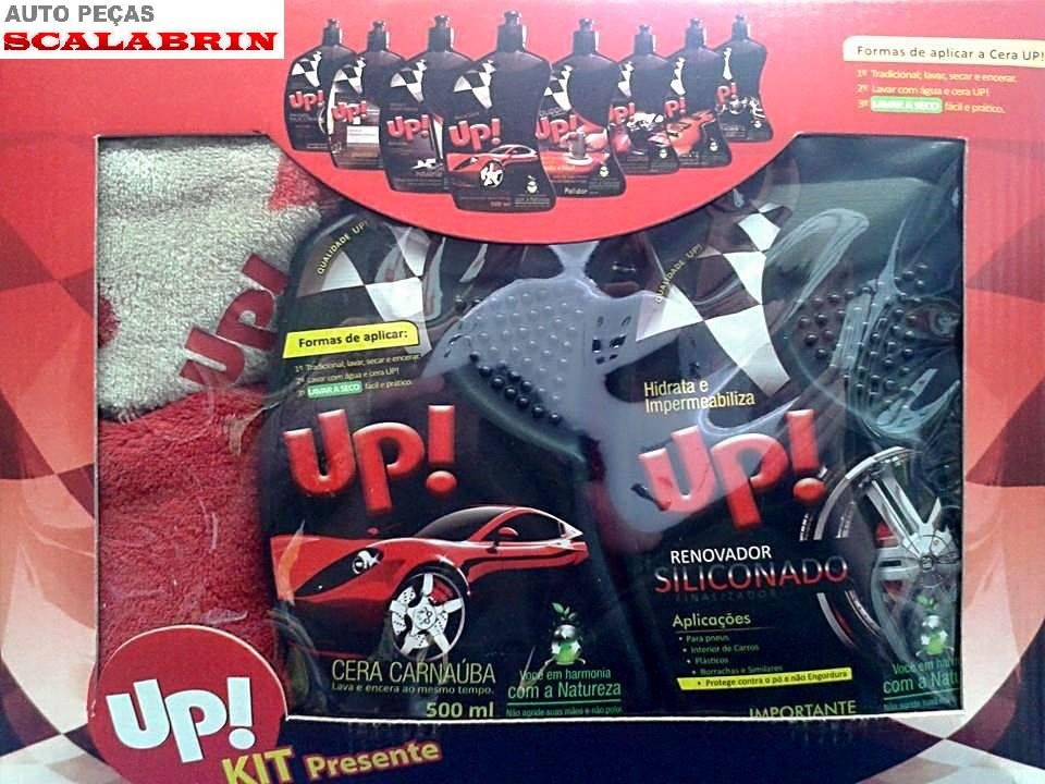 Kit Presente UP - 1 Cera Carnauba + 1 Renovador Siliconado + 2 panos Extra Macio Up
