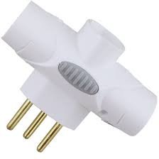 Pino 3 saídas 3 pinos 10A Branco Tramontina