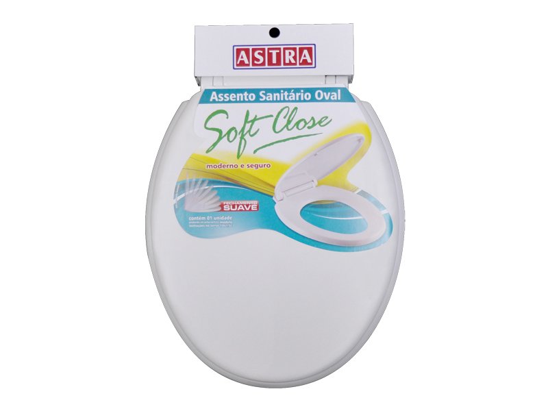 Assento Sanitário Soft Close Astra Modelo Convencional Branco