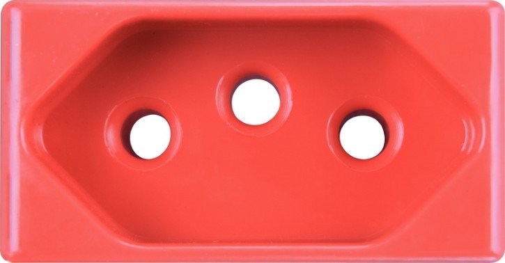 Módulo Tomada 2P+T NBR 20A - 250V VERMELHA LUX2/LIZ