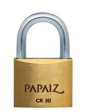 Cadeado Cromado em Latão 30mm Cr30 - Papaiz