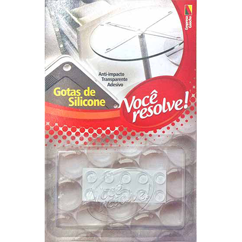 Gotas de Silicone Transparente 10.0 x 4.0 Ref 2255 Você Resolve