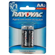 Pilha Alcalina Pequena AA Cartela com 2pçs Rayovac