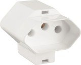 Pino Adaptador Reverso 2P + T branco Tramontina