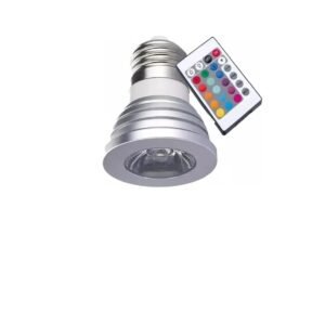 Lâmpada Dicroica LED 3W 90-240v E-27 RGB