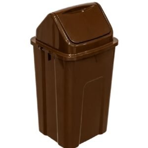 Lixeira Basculante Coleta Seletiva 60L Marrom Orgânicos