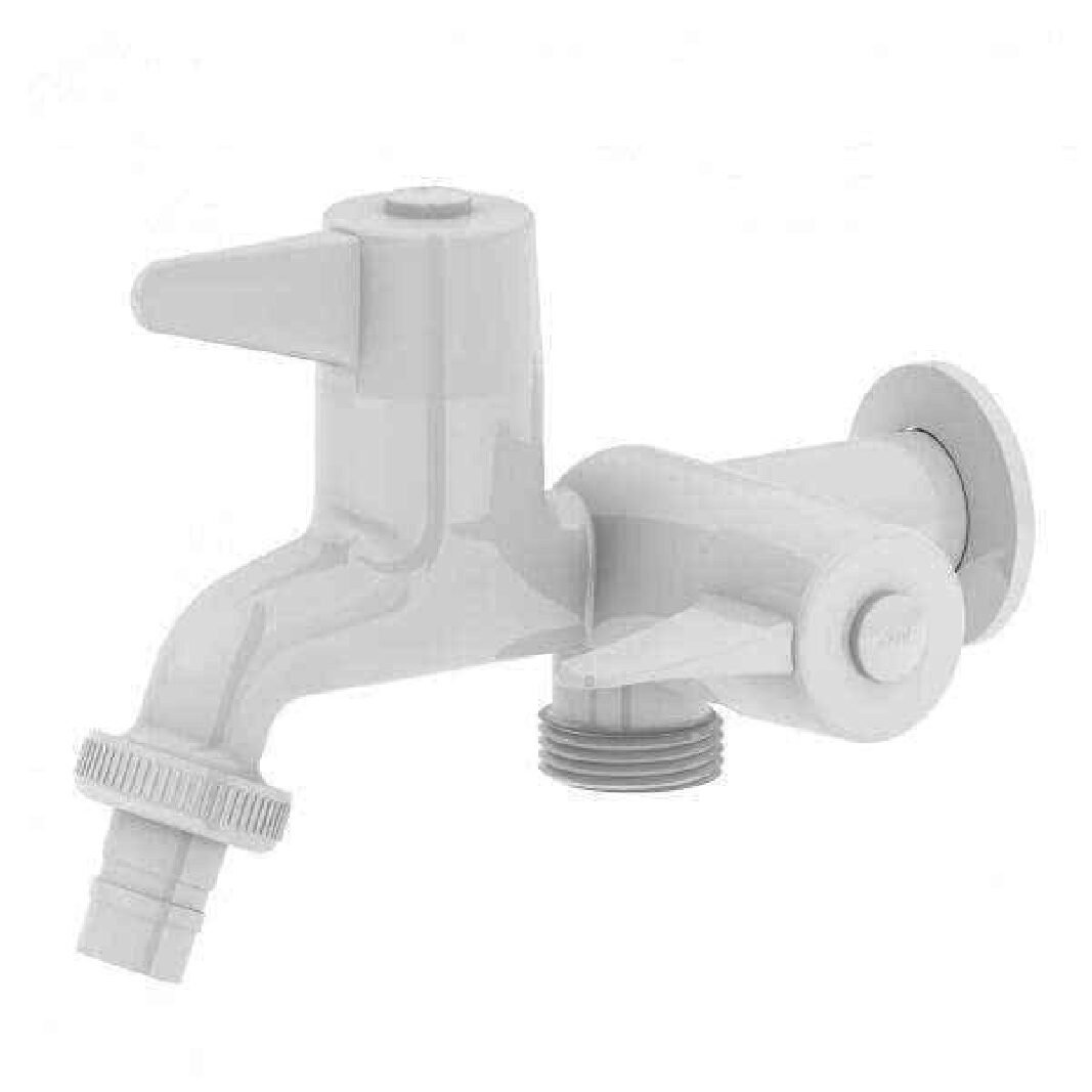 Torneira para Máquina de Lavar Japi Ref.1134 PVC Branca