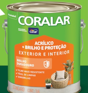 Coralar Brilho e Proteção Acrílico Semibrilho branca 3,6lt