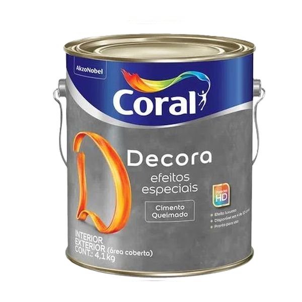 Massa Decora Efeitos Cimento Queimado Cor Tubarão Branco