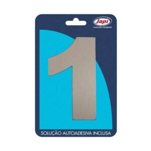 Numero de Alumínio 125 x 100 Prata Escovada